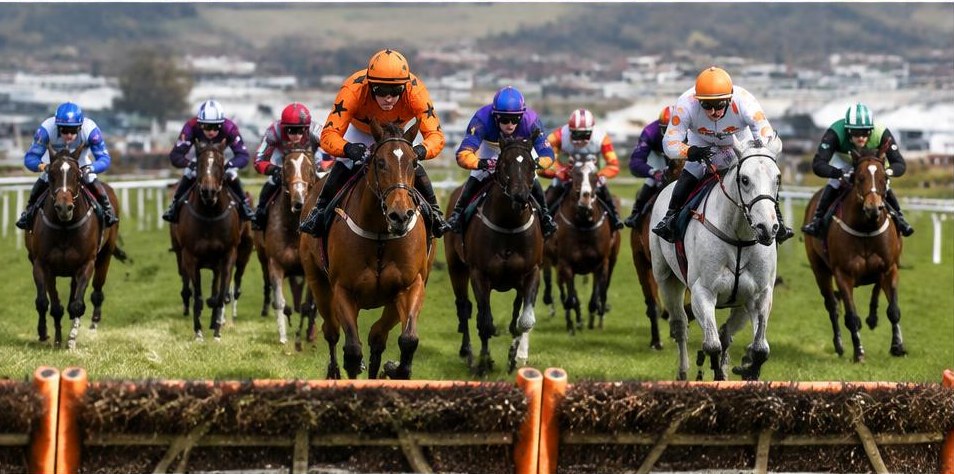 Illustrative racing scene for Coral Cup — over hurdles