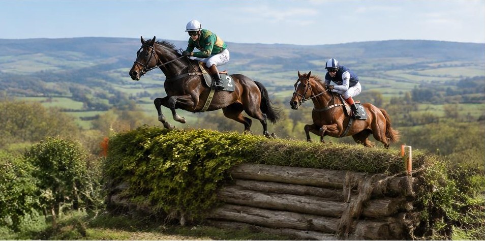 Illustrative racing scene for Cross Country Chase — cross-country