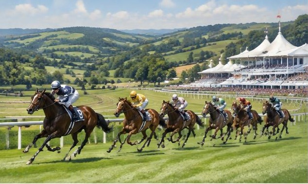 Illustrative racing scene for Goodwood Cup — on the flat