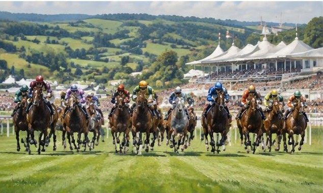 Illustrative racing scene for Stewards' Cup — on the flat