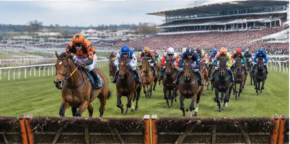 Illustrative racing scene for Martin Pipe Handicap Hurdle — over hurdles