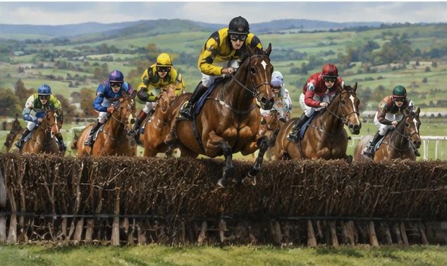 Illustrative racing scene for Novice Handicap Chase Final — over fences